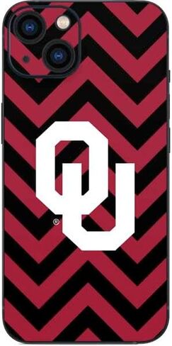Skinit Decal Phone Skin Compatible with iPhone 15 Plus - Officially Licensed University of Oklahoma Sooners Chevron Design in Saudi Arabia