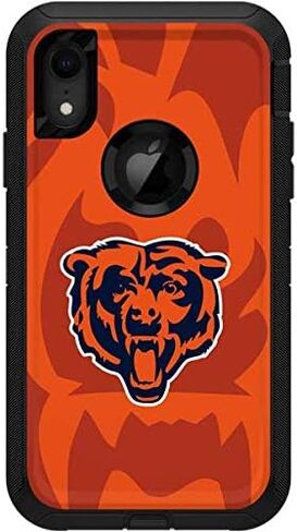 Skinit Decal Skin Compatible with OtterBox Defender iPhone XR - Officially Licensed NFL Chicago Bears Double Vision Design in Kuwait