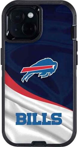 Skinit Skinit Phone Skin متوافق مع Otterbox Defender iPhone 15 - تصميم فواتير NFL Buffalo المرخص رسميًا in Saudi Arabia