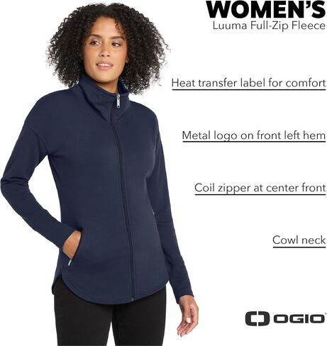 OGIO Women's Luuma Full Zip Fleece | Comfortable Jacket for Spring & Fall, Lightweight Zip Up for Casual Wear & Workouts in Saudi Arabia