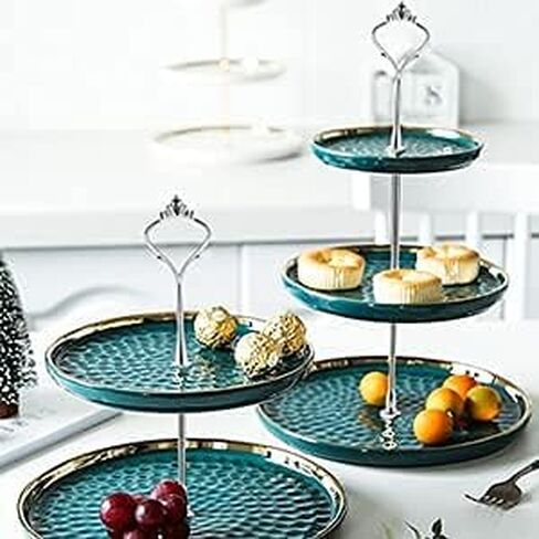 3 طبقة من الكعكة أدوات الأجهزة الدرج متطوّع ، 6 مجموعات أجهزة تجهيزات Cake Stand لقوالب حامل الكيك ، التاج الفضي ، إكسسوارات الديكور لعائلة الزفاف in Saudi Arabia