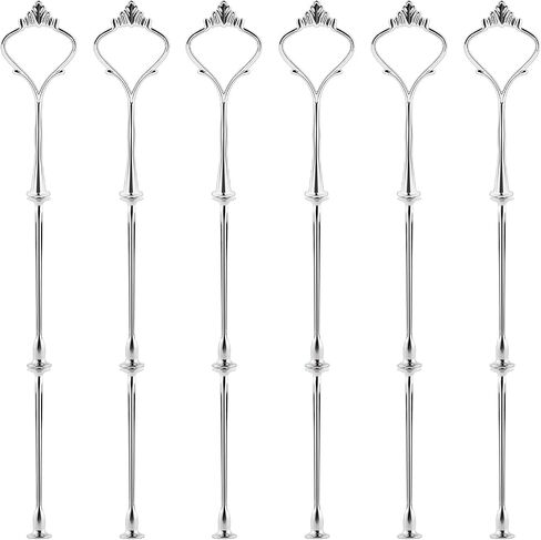 3 طبقة من الكعكة أدوات الأجهزة الدرج متطوّع ، 6 مجموعات أجهزة تجهيزات Cake Stand لقوالب حامل الكيك ، التاج الفضي ، إكسسوارات الديكور لعائلة الزفاف in Saudi Arabia