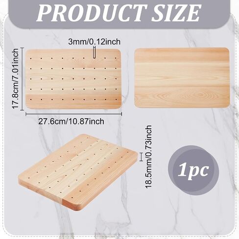 PH PandaHall Wooden Skewer Display Holder 45 Holes Food Fruit Kabobs Skewers Stand Board Catering Supplies Clay Figurines Display Trays for Appetizers Cocktail Parties Picnic, 7x10.8x0.7inch,Moccasin in Saudi Arabia