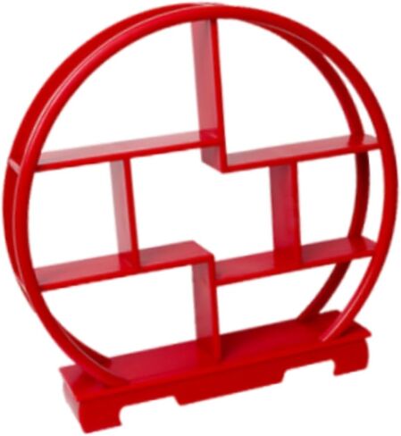 حلوى خشبية عرض الرف الشكل تخزين الرف منظم مخزن مخزن الصينية الصينية معروضة صينية سطح مكتب مطعم ، بني in Kuwait