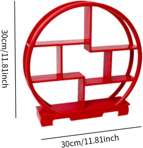 حلوى خشبية عرض الرف الشكل تخزين الرف منظم مخزن مخزن الصينية الصينية معروضة صينية سطح مكتب مطعم ، بني in Kuwait