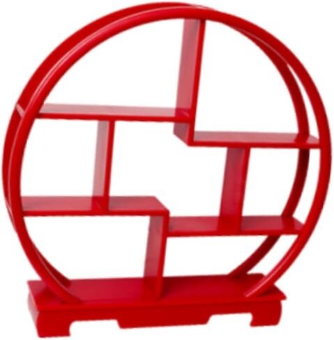 حلوى خشبية عرض الرف الشكل تخزين الرف منظم مخزن مخزن الصينية الصينية معروضة صينية سطح مكتب مطعم ، بني in Kuwait