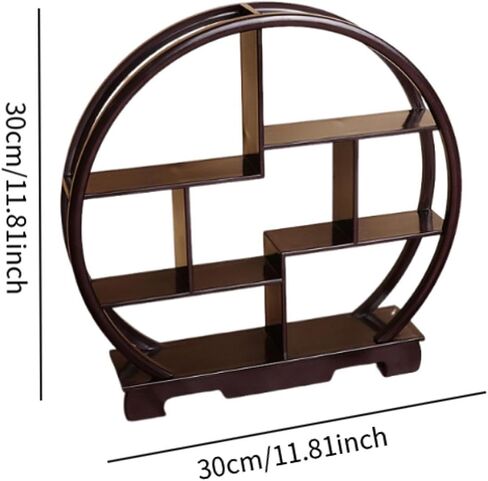 Wooden Dessert Display Shelf Figure Storage Rack Pantry Organizer Chinese Style Chinese Display Stand for Restaurant Desktop , brown in Saudi Arabia