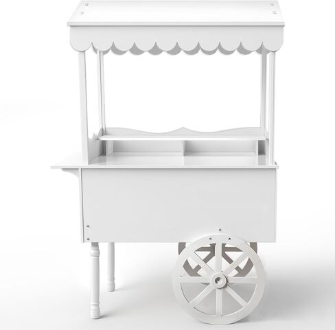 7FT Candy Cart Display Stand with Decorated Wheels, Dessert and Party Decoration Cart with 100 Ballons, Easy to Install Vintage for Parties, Birthdays, Weddings, (pink) in Saudi Arabia