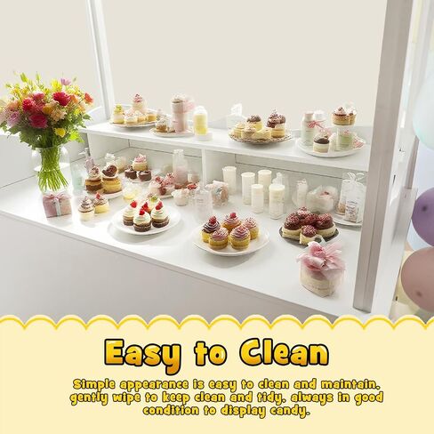 7FT Candy Cart Display Stand with Decorated Wheels, Dessert and Party Decoration Cart with 100 Ballons, Easy to Install Vintage for Parties, Birthdays, Weddings, (pink) in Saudi Arabia