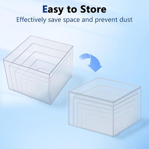 Ejoyous Cube Display Risers for Dessert Statues Collectibles Jewelry, 6PCS Different Sizes Display Boxes 5 Sided Nesting Cake Food Stand, Buffet Risers for Party Wedding Event (White) in Saudi Arabia