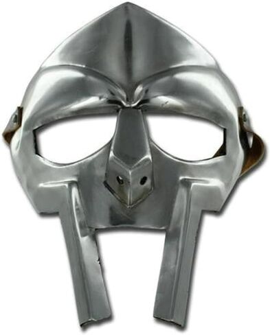 قناع المحارب في القرون الوسطى MF Doom Gladiator Mask Madvillain 18g Mild Steel Face Armor Armor Armor Arming Assume Roleplay in Kuwait