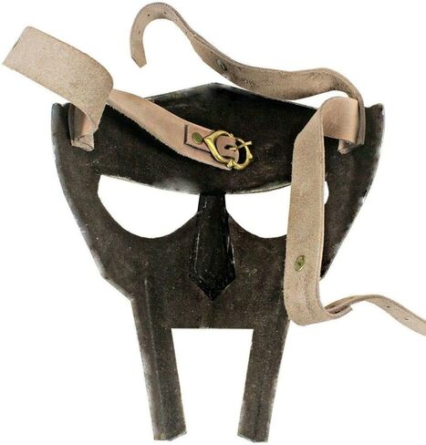 قناع المحارب في القرون الوسطى MF Doom Gladiator Mask Madvillain 18g Mild Steel Face Armor Armor Armor Arming Assume Roleplay in Kuwait