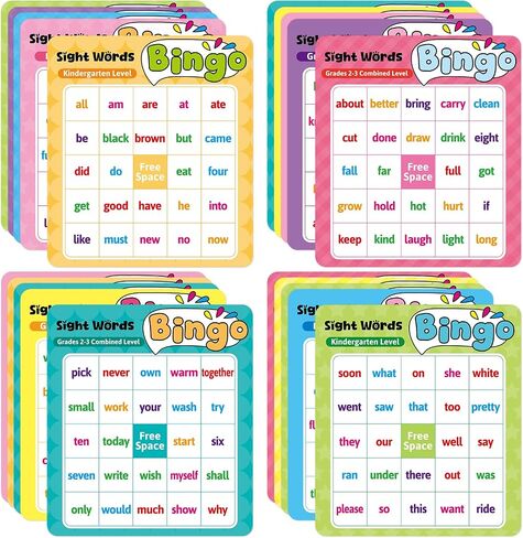 WANGING LAND SIVE WORD Bingo Game Kids Adults Dolch's & Fry's Words Lists Bingo Lists for pred K to 3rd Games Educational Games stiving stivities supplies supplies in Saudi Arabia