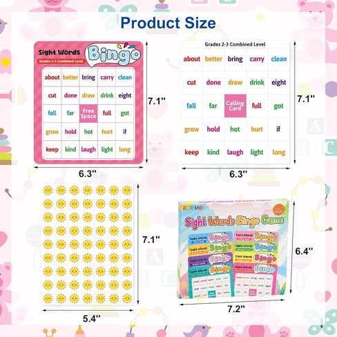 WANGING LAND SIVE WORD Bingo Game Kids Adults Dolch's & Fry's Words Lists Bingo Lists for pred K to 3rd Games Educational Games stiving stivities supplies supplies in Saudi Arabia