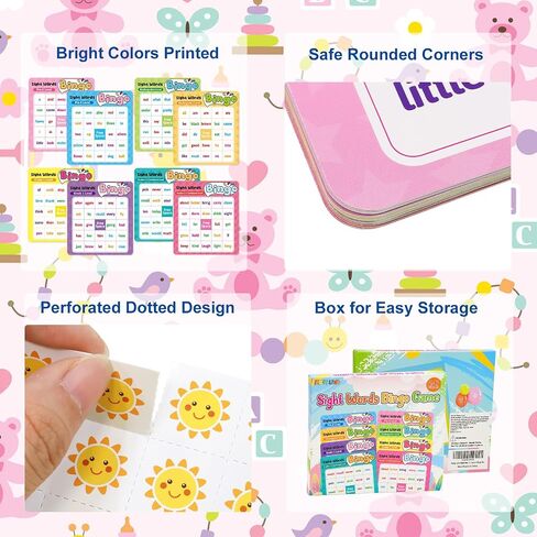 WANGING LAND SIVE WORD Bingo Game Kids Adults Dolch's & Fry's Words Lists Bingo Lists for pred K to 3rd Games Educational Games stiving stivities supplies supplies in Saudi Arabia