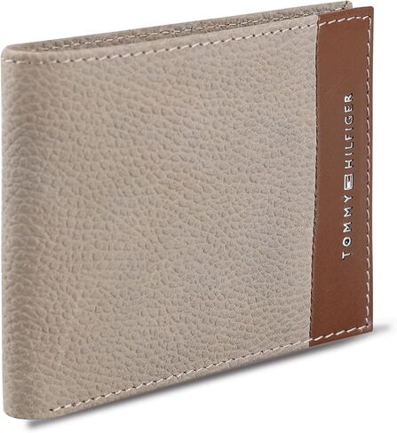 Tommy Hilfiger Men's Two Tone Classic Bifold Wallet-Multiple Card Slots, Id Window, Compact in Saudi Arabia