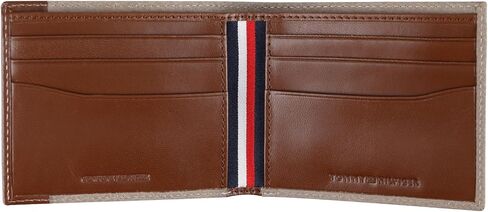 Tommy Hilfiger Men's Two Tone Classic Bifold Wallet-Multiple Card Slots, Id Window, Compact in Saudi Arabia