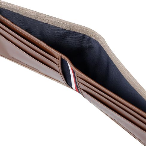 Tommy Hilfiger Men's Two Tone Classic Bifold Wallet-Multiple Card Slots, Id Window, Compact in Saudi Arabia