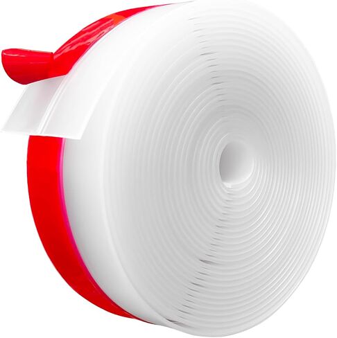 Silicone Weather Stripping, 2 inch (W) x 20 Ft (L) Door Draft Stopper Window Seal Strip for Gaps of Door & Windows, Garage Door Under Bottom, Sealing Tape Shower Doors Sweep, Transparent in Kuwait