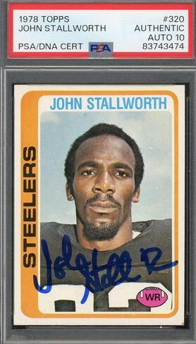 John Stallworth GEM Mint 10 PSA DNA توقيع 1978 Topps Rookie Autograph - كرة القدم بطاقات الصاعد الموقعة in Kuwait