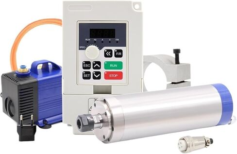 110v 220v 1.5kw ER16 water cooled spindle 65mm 4 pieces bearing, inverter, water pump and bracket(220V) in Saudi Arabia