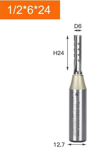 Arden 3 Flutes TCT Straight Router Bit 3-Blade Cutting CNC Milling Cutter Carbide Cutter for Wood MDF Multilayer Particle Board(36mm) in Saudi Arabia