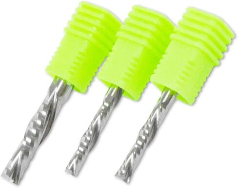 VSHARP 3.175 4 5 6MM شانك 2 الناي الفلوت الطاحونة الحلزونية طاحونة التنغستن كربيد مزدوج حافة أسفل قطع الطحن للاكريليك MDF PVC (4x4x17) in Saudi Arabia