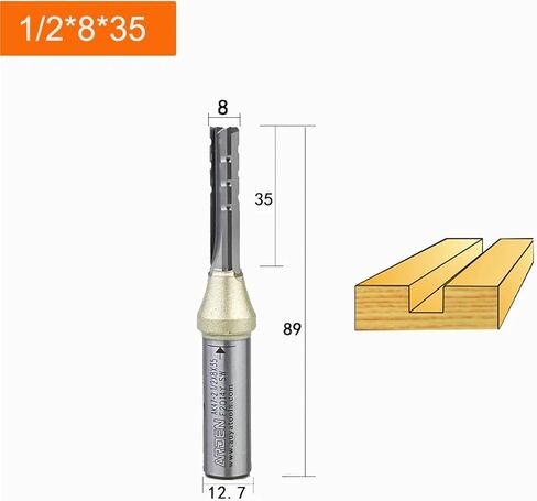 Arden 3 Flutes TCT Straight Router Bit 3-Blade Cutting CNC Milling Cutter Carbide Cutter for Wood MDF Multilayer Particle Board(3mm) in Saudi Arabia