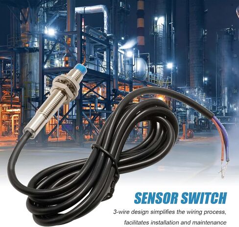 5Pcs NC Normally Close NPN Inductive Proximity Sensor Switch, M8 Detector 2mm DC6V-36V 3 Wire LJ8A3-2-Z/AX, Replace for Automotive Manufacturing Robotics in Saudi Arabia