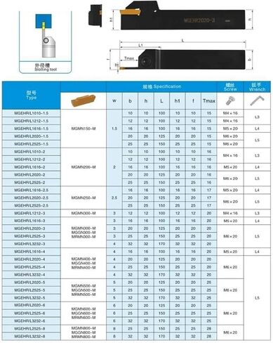 MGEHR 1010 1212 1616 2020 2525-1.5 -2-2.5 -3 Lathe Cutting Slotted Handle External Grooving Turning Tool on Lathe for MGMN(-1.5,NOT Insert_MGEHR1616) in Saudi Arabia