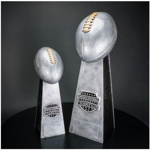 Tecade Awards Fantasy Football Champion Trophy - Gold أو Silver ، 11.5 أو 16 بوصة - جائزة FFL المحفورة المخصصة - تخصيص الآن in Kuwait