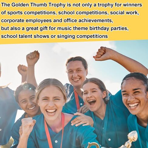 2pcs Golden Thumbs Up Trophy, 5.12in Thumb Up Participation Trophies Engraving Funny Plastic Winner Award for Celebrations Sports Game Classroom Football Competition Rewards Fishing Gift for Adults in Saudi Arabia