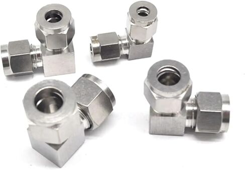 Fit Tube O/D 3-25mm 1/8 1/4 3/8 1/2 3/4 بوصة 304 مقاوم المقاوم المقاوم للمرفق المساواة في الهواء الطريف ملاءمة 2pcs (25 ملم) in Kuwait