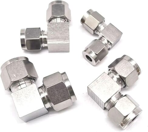 Fit Tube O/D 3-25mm 1/8 1/4 3/8 1/2 3/4 بوصة 304 مقاوم المقاوم المقاوم للمرفق المساواة في الهواء الطريف ملاءمة 2pcs (25 ملم) in Kuwait