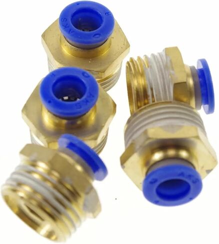 5pcs 1/8 1/4 3/8 1/2 بوصة لتناسب الأنبوب O/D 4/6/8/10/10/12MM PUSHFIT CONNECTOR UNION ENCROMER EQUISE FITTING (FIT TUBE OD 12MM ، 1/2 ") in Kuwait
