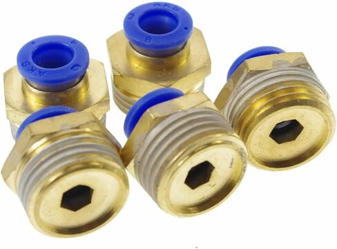 5pcs 1/8 1/4 3/8 1/2 بوصة لتناسب الأنبوب O/D 4/6/8/10/10/12MM PUSHFIT CONNECTOR UNION ENCROMER EQUISE FITTING (FIT TUBE OD 12MM ، 1/2 ") in Kuwait