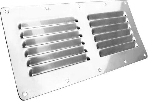 Boat Accessories 2X Stainless Steel Air Vent Grille Wall Ducting Cover Ventilation Louvre 4.53 * 9.13 Inches in Saudi Arabia