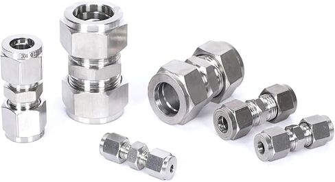 O/D 3-25mm 1/8 1/4 3/8 1/2 304 Stainless Equal Straight Ferrule Pneumatic Air Compression Fitting 2Pcs(6mm) in Saudi Arabia