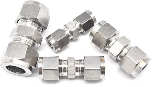 O/D 3-25mm 1/8 1/4 3/8 1/2 304 Stainless Equal Straight Ferrule Pneumatic Air Compression Fitting 2Pcs(6mm) in Saudi Arabia