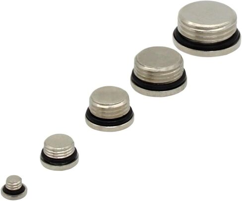 10pcs 1/8 1/4 3/1/2 3/4 بوصة قابس سداسي النحاس الداخلي مع غطاء نهاية المكونات الحلقية الخاتمة للهواء المضغوط (GDT03G) in Saudi Arabia
