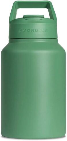 HydroJug Sport - Stainless Steel Tumbler with Straw, Vacuum Insulated, 64oz Leakproof Water Bottle, Ergonomic Design, Reusable, Dishwasher Safe, Rubber Base, Durable for Gym or Outdoors, Black in Saudi Arabia