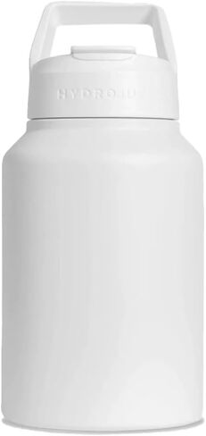 HydroJug Sport - Stainless Steel Tumbler with Straw, Vacuum Insulated, 64oz Leakproof Water Bottle, Ergonomic Design, Reusable, Dishwasher Safe, Rubber Base, Durable for Gym or Outdoors, Black in Saudi Arabia