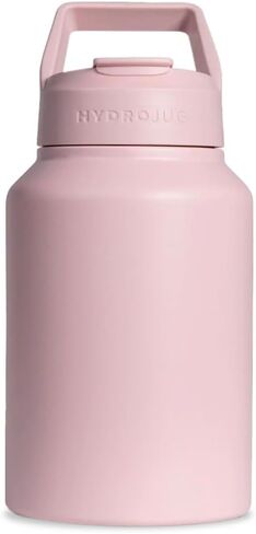 HydroJug Sport - Stainless Steel Tumbler with Straw, Vacuum Insulated, 64oz Leakproof Water Bottle, Ergonomic Design, Reusable, Dishwasher Safe, Rubber Base, Durable for Gym or Outdoors, Black in Saudi Arabia