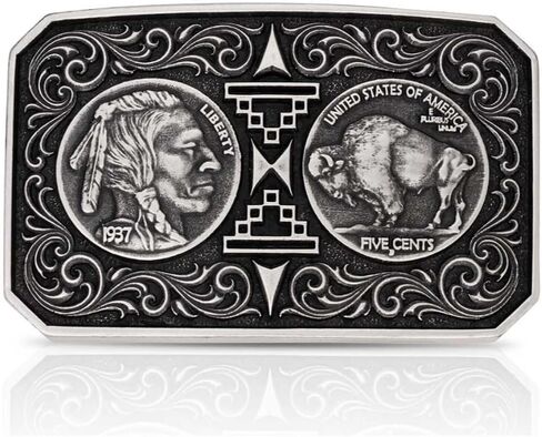 Montana Silversmiths Southwest Collection Attitude Western Belt Buckle (Grand Mexican Flag) in Saudi Arabia