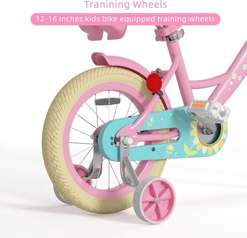 Glaf Toddler Bike 3-5 12 14 16 20 بوصة عجلات تدريب على الدراجات ومقعد دمية الطفل لمدة 2-12 سنة دراجة دراجة للأطفال مع سلة مقعد قابل للتعديل in Kuwait