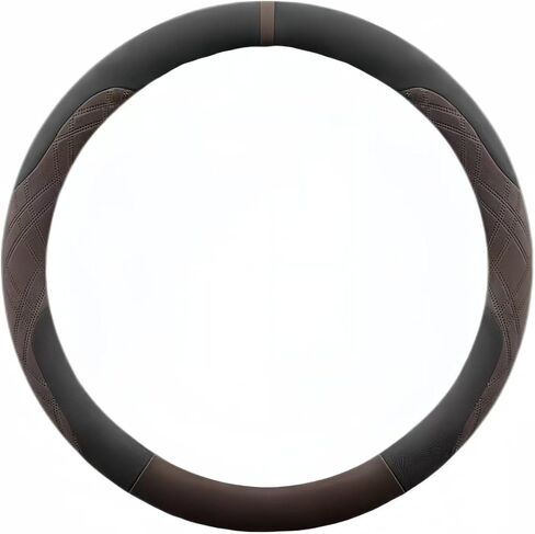 TOMSE Car Steering Wheel Cover for Hyundai Santa Fe 7 Seater (Not Hybrid) 2024, Non Slip Breathable Suede Protector Soft Stylish Resistant Decoration Accessories, B - D Shaped in Saudi Arabia