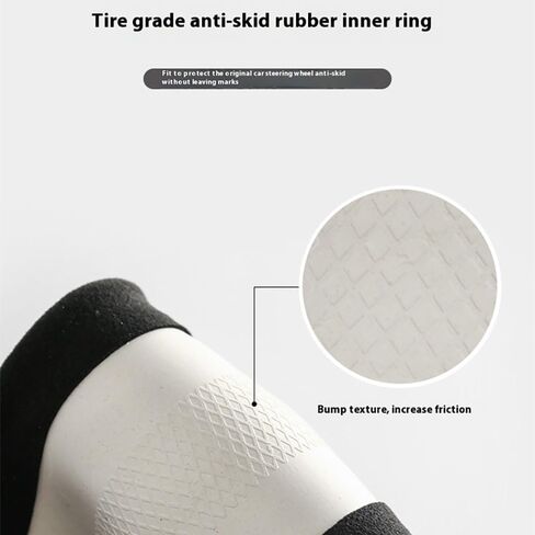 TOMSE Car Steering Wheel Cover for Hyundai Santa Fe 7 Seater (Not Hybrid) 2024, Non Slip Breathable Suede Protector Soft Stylish Resistant Decoration Accessories, B - D Shaped in Saudi Arabia