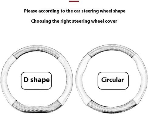 TOMSE Car Steering Wheel Cover for Hyundai Santa Fe 7 Seater (Not Hybrid) 2024, Non Slip Breathable Suede Protector Soft Stylish Resistant Decoration Accessories, B - D Shaped in Saudi Arabia