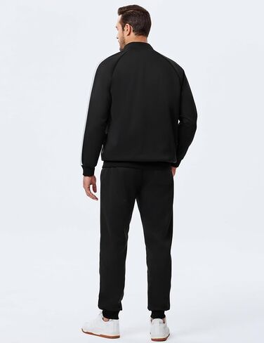 JMIERR Men's 2 Piece Casual Outfits Quarter Button Lightweight Sweatshirt Tracksuit & Joggers Sweatpants Sweatsuit Set in Saudi Arabia
