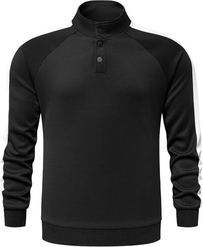 JMIERR Men's 2 Piece Casual Outfits Quarter Button Lightweight Sweatshirt Tracksuit & Joggers Sweatpants Sweatsuit Set in Saudi Arabia